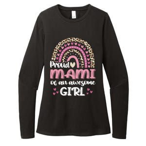 Proud Mami Of One Awesome Leopard Rainbow Mom Gift Womens CVC Long Sleeve Shirt