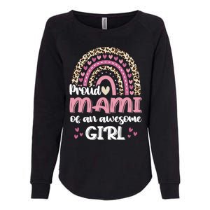 Proud Mami Of One Awesome Leopard Rainbow Mom Gift Womens California Wash Sweatshirt