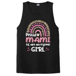 Proud Mami Of One Awesome Leopard Rainbow Mom Gift PosiCharge Competitor Tank