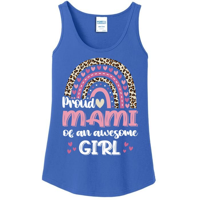 Proud Mami Of One Awesome Leopard Rainbow Mom Gift Ladies Essential Tank