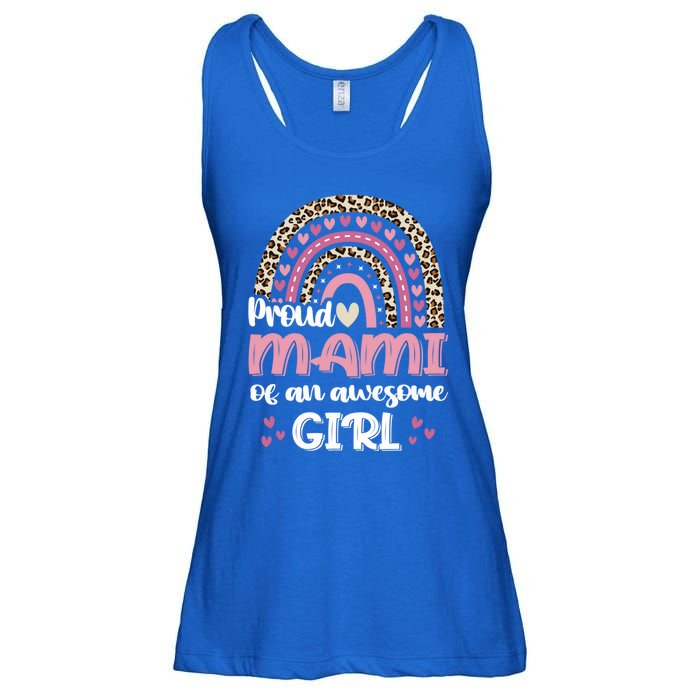 Proud Mami Of One Awesome Leopard Rainbow Mom Gift Ladies Essential Flowy Tank