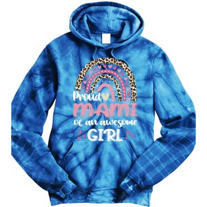 Proud Mami Of One Awesome Leopard Rainbow Mom Gift Tie Dye Hoodie