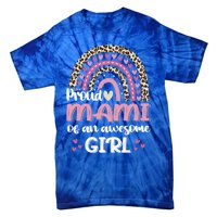 Proud Mami Of One Awesome Leopard Rainbow Mom Gift Tie-Dye T-Shirt