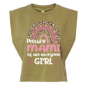 Proud Mami Of One Awesome Leopard Rainbow Mom Gift Garment-Dyed Women's Muscle Tee