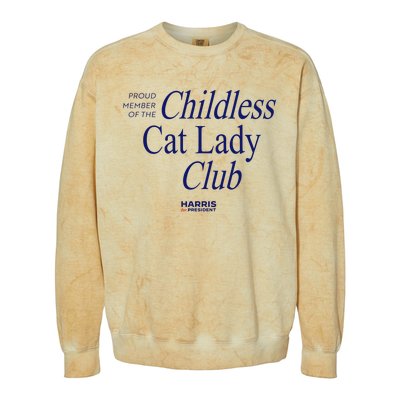 Proud Member Of The Childless Cat Lady Club Colorblast Crewneck Sweatshirt