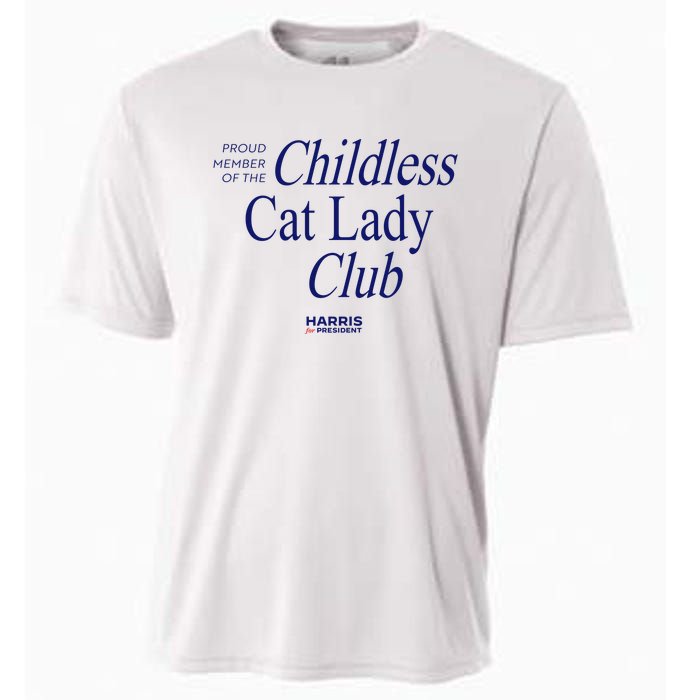 Proud Member Of The Childless Cat Lady Club Cooling Performance Crew T-Shirt