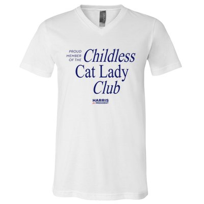 Proud Member Of The Childless Cat Lady Club V-Neck T-Shirt