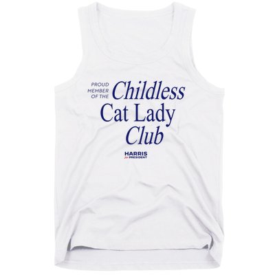 Proud Member Of The Childless Cat Lady Club Tank Top