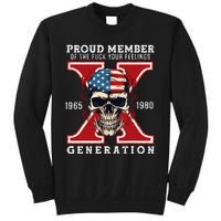 Proud Member Of The Fuck Your Feelings Gen X Horror Skull Gift Sweatshirt