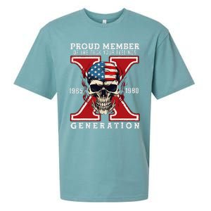 Proud Member Of The Fuck Your Feelings Gen X Horror Skull Gift Sueded Cloud Jersey T-Shirt