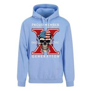 Proud Member Of The Fuck Your Feelings Gen X Horror Skull Gift Unisex Surf Hoodie