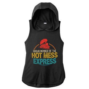 Proud Member Of The Hot Mess Express Ladies PosiCharge Tri-Blend Wicking Draft Hoodie Tank