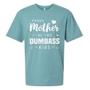 Proud Mother Of Two Dumbass Mom Mothers Day Gift Sueded Cloud Jersey T-Shirt