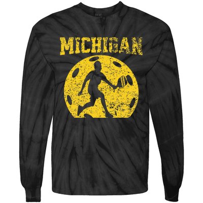 Pickleball Michigan Tie-Dye Long Sleeve Shirt