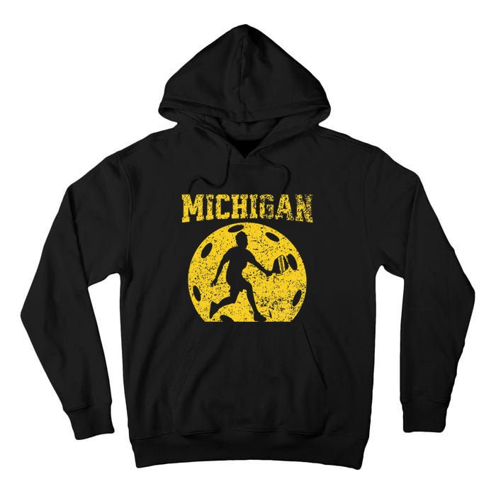 Pickleball Michigan Tall Hoodie