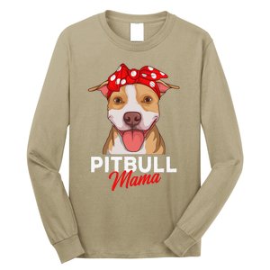 Pittie Mama Pitbull Dog Mom Funny Mothers Day Gifts Long Sleeve Shirt