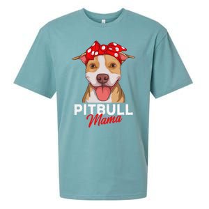 Pittie Mama Pitbull Dog Mom Funny Mothers Day Gifts Sueded Cloud Jersey T-Shirt