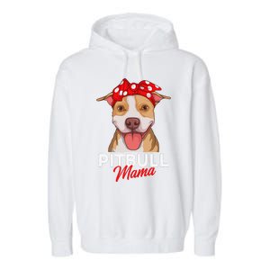 Pittie Mama Pitbull Dog Mom Funny Mothers Day Gifts Garment-Dyed Fleece Hoodie