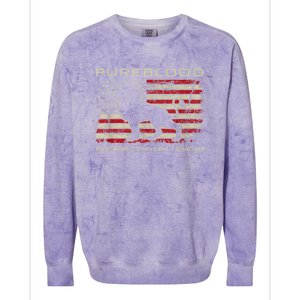 Pureblood Movement #Pureblood Medical Freedom Lion USA Flag Colorblast Crewneck Sweatshirt