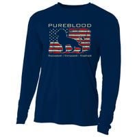 Pureblood Movement #Pureblood Medical Freedom Lion USA Flag Cooling Performance Long Sleeve Crew