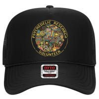 Psychedelic Mushroom Psychedelic Research Volunteer High Crown Mesh Back Trucker Hat