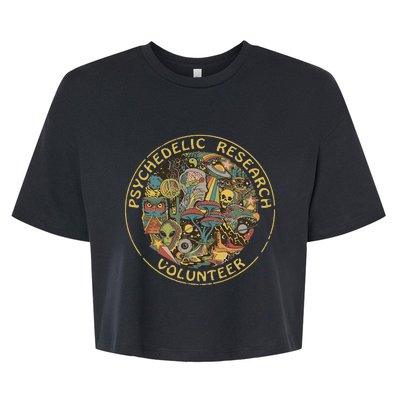 Psychedelic Mushroom Psychedelic Research Volunteer Bella+Canvas Jersey Crop Tee