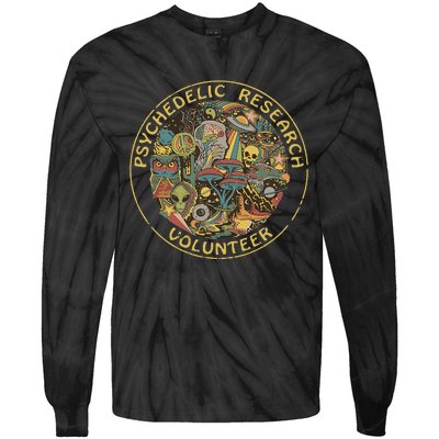 Psychedelic Mushroom Psychedelic Research Volunteer Tie-Dye Long Sleeve Shirt