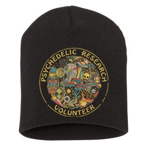 Psychedelic Mushroom Psychedelic Research Volunteer Short Acrylic Beanie