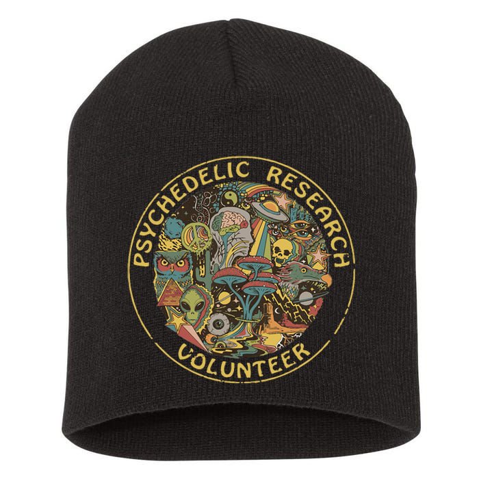 Psychedelic Mushroom Psychedelic Research Volunteer Short Acrylic Beanie