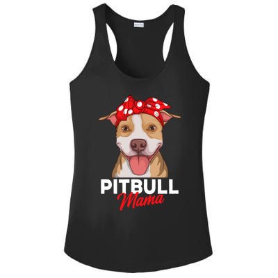 Pittie Mama Pitbull Dog Mom Funny Mothers Day Funny Gift Ladies PosiCharge Competitor Racerback Tank