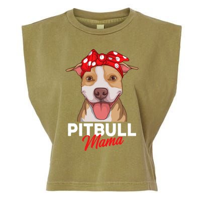 Pittie Mama Pitbull Dog Mom Funny Mothers Day Funny Gift Garment-Dyed Women's Muscle Tee