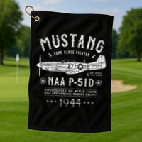 P51 Mustang Golf Towel
