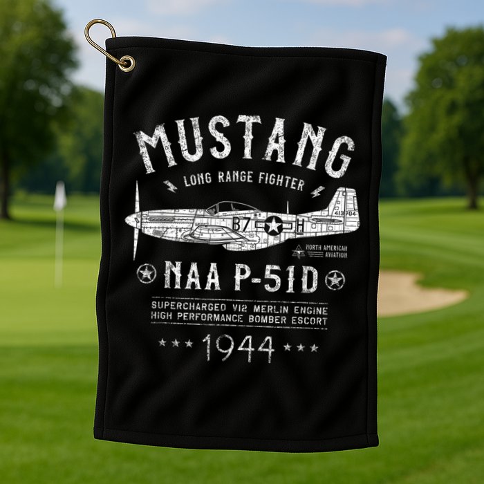 P51 Mustang Golf Towel