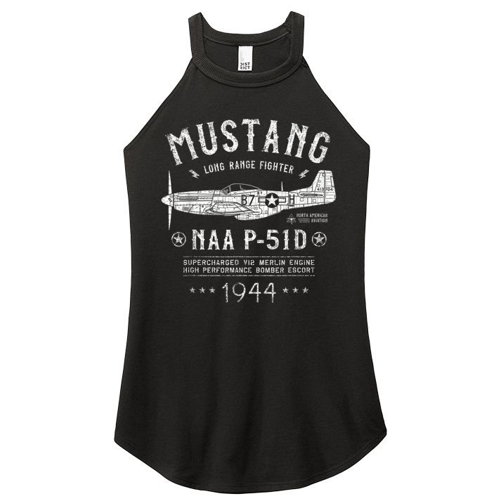 P51 Mustang Women's Perfect Tri Rocker Tank