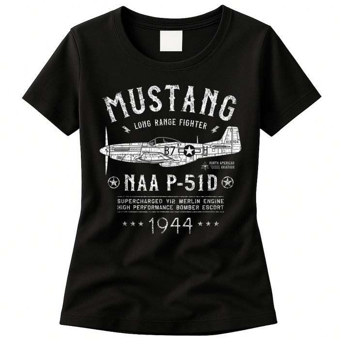 P51 Mustang Womens T-Shirt