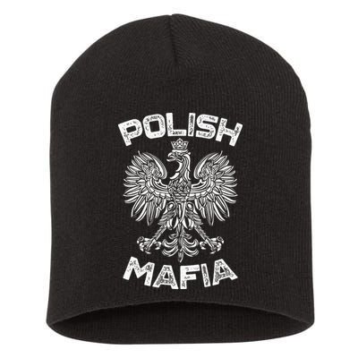 Polish Mafia Poland Polish Eagle Polska Dyngus Day Short Acrylic Beanie