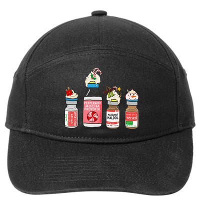 Peppermint Mocha Propofol Cute Christmas Nurse Er Ed Icu Rn 7-Panel Snapback Hat