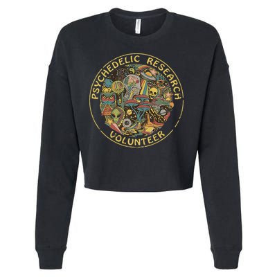 Psychedelic Mushroom Psychedelic Research Volunteer Cropped Pullover Crew