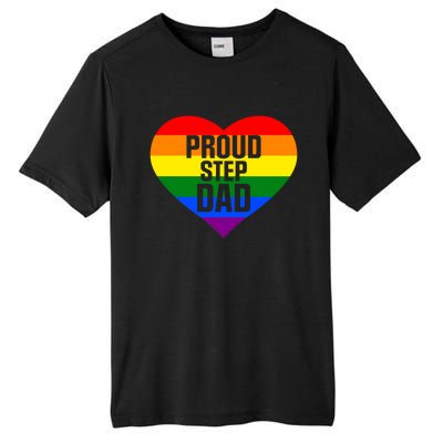 Pride Month Proud Step Dad Lgbt Rainbow Flag Gift Tall Fusion ChromaSoft Performance T-Shirt