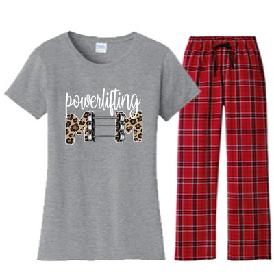 Powerlifting Mom Powerlifting Mama Of A Powerlifter Meaningful Gift Women's Flannel Pajama Set