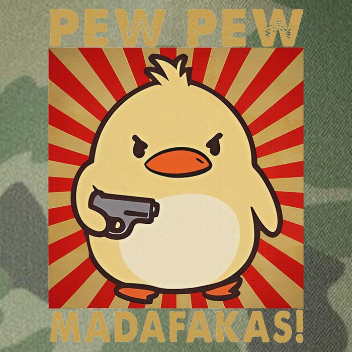 Pew Madafakas Pew Funny Meme Duck Goose Retro With Gun Legacy Tie Dye Trucker Hat