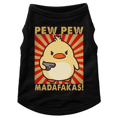Pew Madafakas Pew Funny Meme Duck Goose Retro With Gun Doggie Tank
