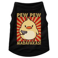 Pew Madafakas Pew Funny Meme Duck Goose Retro With Gun Doggie Tank