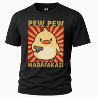 Pew Madafakas Pew Funny Meme Duck Goose Retro With Gun Performance Shirt