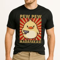 Pew Madafakas Pew Funny Meme Duck Goose Retro With Gun Performance Shirt