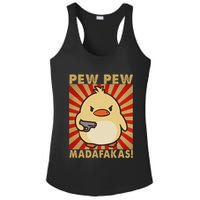 Pew Madafakas Pew Funny Meme Duck Goose Retro With Gun Ladies PosiCharge Competitor Racerback Tank