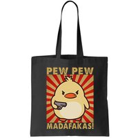 Pew Madafakas Pew Funny Meme Duck Goose Retro With Gun Bag