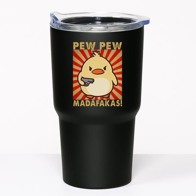 Pew Madafakas Pew Funny Meme Duck Goose Retro With Gun Tumbler