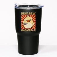 Pew Madafakas Pew Funny Meme Duck Goose Retro With Gun Tumbler
