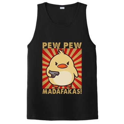 Pew Madafakas Pew Funny Meme Duck Goose Retro With Gun PosiCharge Competitor Tank